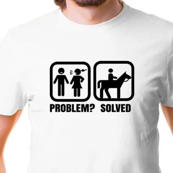 Pánské tričko Tričko Koně a koňáci | Tričko pro koňáky Problem?