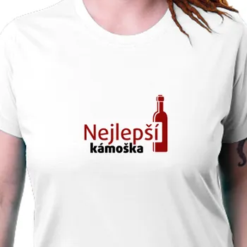 Dámské tričko Tričko Víno | Triko pro ženy nejlepší kámoška je lahev