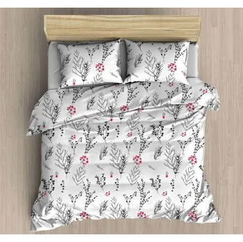 Povlečení Bavlněné ložní povlečení DELUX Beauty bílé 140×200, 70×90 cm