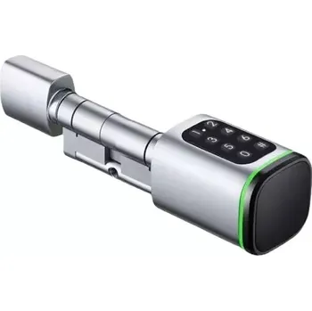 Vložka do dveří Elektronická vložka SMART TTLock 30F+35K IP55 stříbrná se čtečkou čipů a kódovou klávesnicí, voděodolná