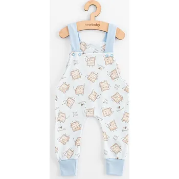 Chlapecké kalhoty NEW BABY Dětské bavlněné lacláčky Biscuits modrá - vel. 56 (0-3m)