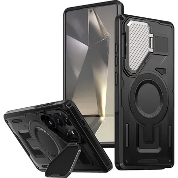 Pouzdro na mobilní telefon Kryt na Samsung Galaxy S24 Ultra s krytkou na fotoaparát černý