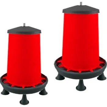 krmítko pro hospodářská zvířata Automat krmící závěsný, krmítko pro drůbež, kovový střed, s nožičkami, 20 L krmítko pro drůbež, kovový střed, s nožičkami, 9 L