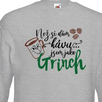 Pánská mikina Mikina Vtipná | Mikina Káva - Grinch