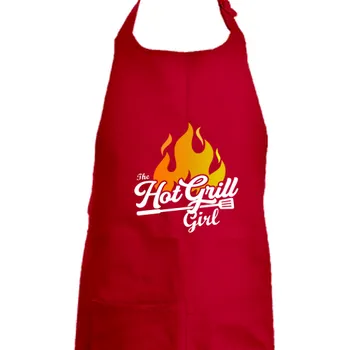 Kuchyňská zástěra Zástěra Jídlo a káva | Zástěra The hot grill girl
