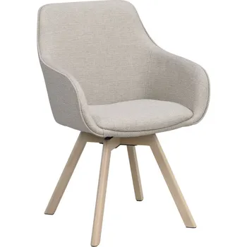 Jídelní židle ROWICO Jídelní židle ALISON s područkami béžová světlé nohy 118085