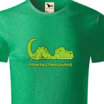 Organická trička Vtipná | Vtipné organické tričko Prokrastinosaurus