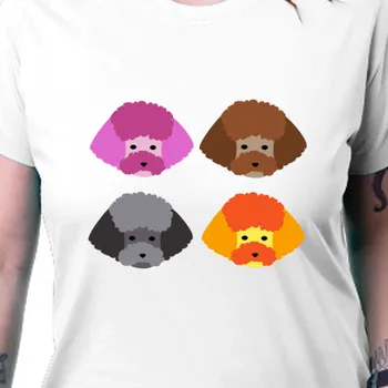 Dámské tričko Tričko Psi | Dámské tričko Pudl