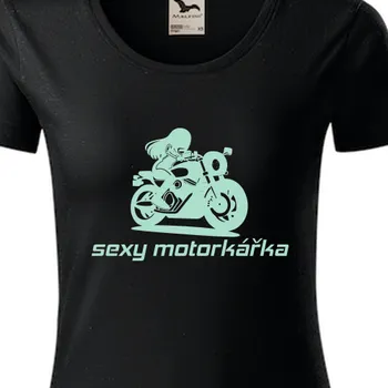 Dámské tričko Organická trička Auta a motorky | Organické triko pro sexy motorářky