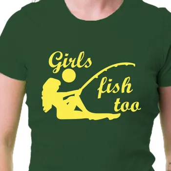 Dámské tričko Tričko Rybáři | Dámské rybářské tričko Girls fish too
