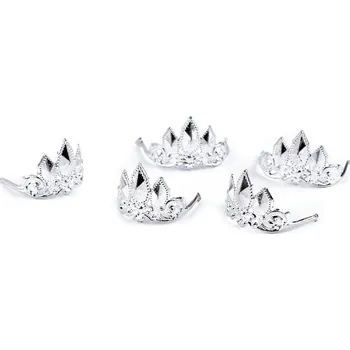 Doplněk pro panenku Výprodej - Korunka pro panenky - stříbrná 5ks Varianta: stříbrná, Balení: 5 ks