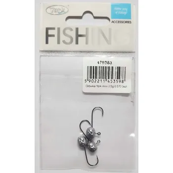 Rybářský háček Mini jigová hlavička – 2,5 g háček č. 6 - York