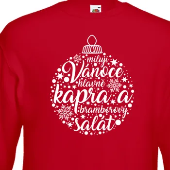 Pánská mikina Mikina Vánoce | Mikina Vánoční kapr