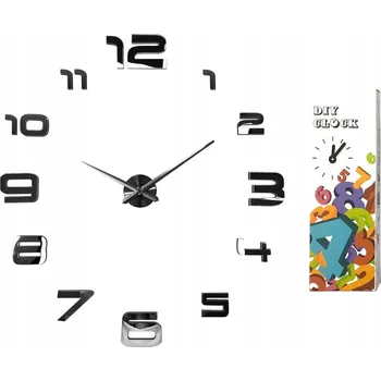 Hodiny 3D NÁSTĚNNÉ HODINY DIY VELKÉ NALEPovací MODERNÍ XXL