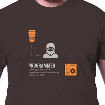 Tričko Humor | Tričko Programmer-caffeine