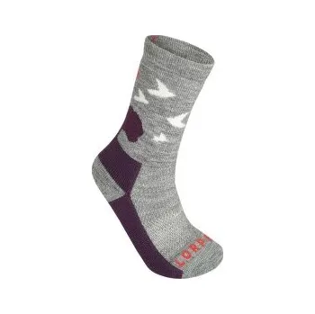 Dětské termo ponožky Lorpen MIDWEIGHT HIKER ECO KIDS GREY šedá 35-38 EU