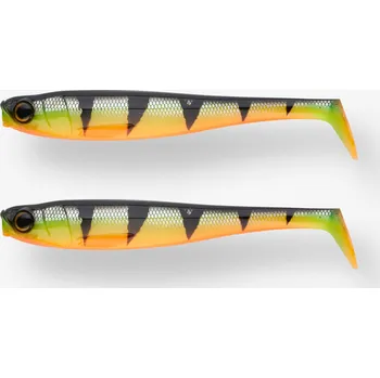 Umělá nástraha CAPERLAN Měkká nástraha na rybolov štik shad Rogen 160 Firetiger 2 ks ORANŽOVÁ|ZELENÁ