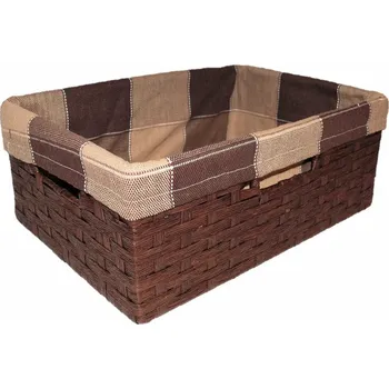 Úložný box Úložný koš tmavě hnědý 48x30 cm