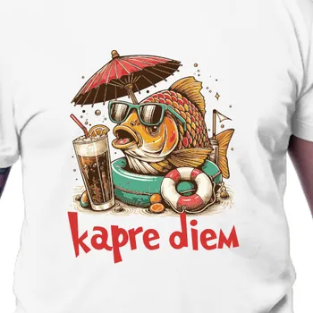 Tričko Vtipná | Vtipní triko pro rybáře Kapre diem