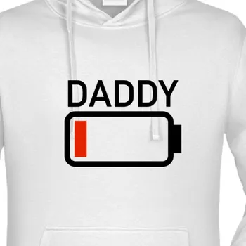 Pánská mikina Mikina Rodinné sety | Mikina pro tatínky Daddy low battery