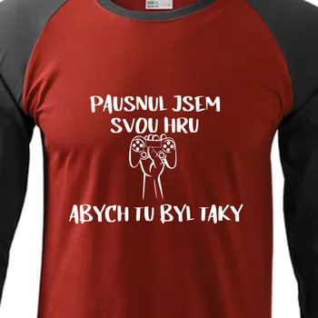 Triko s dlouhým rukávem Gaming | Hráčské tričko s dlouhým rukávem