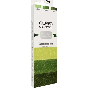 Lihové fixy COPIC Classic oboustranné Fine & Chisel 3ks, Summer Leaf Tints