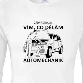 Pánské tričko Triko s dlouhým rukávem Auta a motorky | Tričko s dlouhým rukávem Automechanik