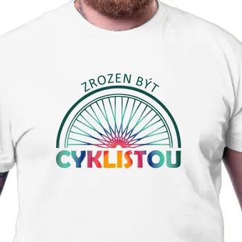 Pánské tričko Tričko Cyklisté | Tričko Zrozen být cyklistou