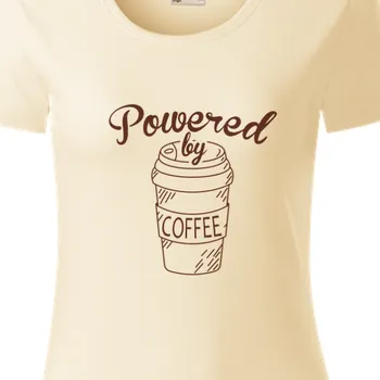 Dámské tričko Organická trička Pro maminky | Organické tričko Powered by Coffee