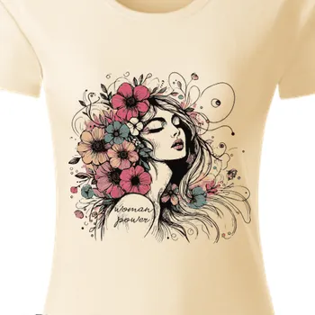 Dámské tričko Organická trička Den žen | Triko pro ženy Woman power