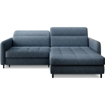 Sedací souprava Rohová rozkládací sedací souprava GOMSI 228 cm Raquel 40 tmavě modrá pravá