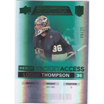 Sběratelská karetní hra 2021-22 UD Credentials LOGAN THOMPSON Debut Ticket Access Limit 25