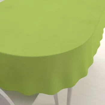 ubrus Teflonový oválný ubrus - Paris TF-003 Hráškově zelený 60x100 cm