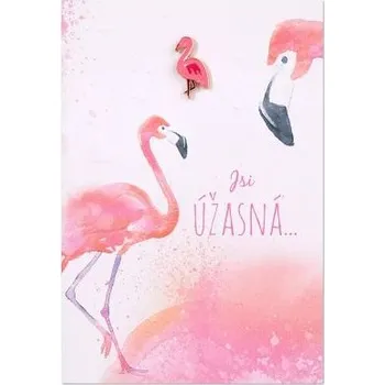 ALBI Přání s broží - Plameňák