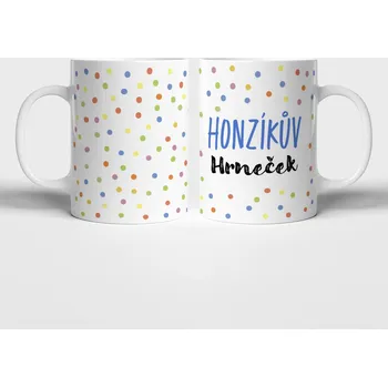 Hrnek s puntíkatým vzorem a jménem - 330ml