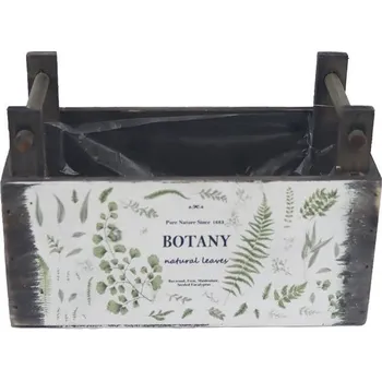 Obal na květináč Dřevěný obal s plastem D7071/A