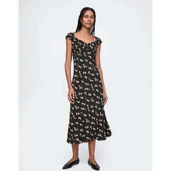 Dámské šaty GAP Květované maxi šaty - Dámské GAP černá 3257074