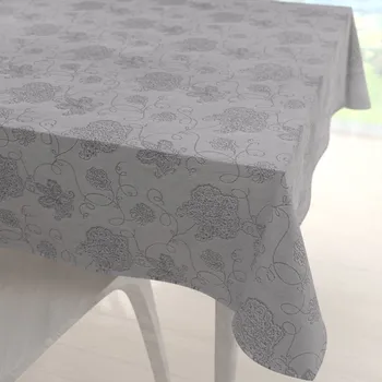 ubrus Teflonový čtvercový ubrus TF-083 Květované ornamenty na šedém 40x40 cm