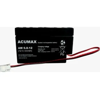 Trakční baterie AKUMULÁTOR BATERIE ACUMAX AM0.8-12 12V 0,8AH AGM AM 0.8-12 AM0,8 VRLA ALARM