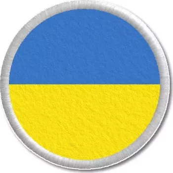Vlajka Pelisport Ukrajinská vlajka tištěná nášivka ø 4,5 cm
