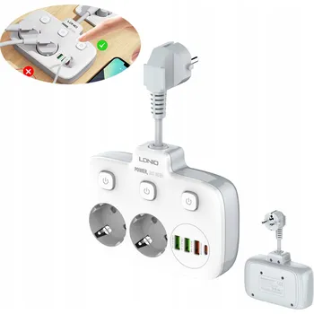 IP kamera VÍCENÁSOBNÁ ZÁSUVKA SE 4 USB KONEKTORY, NÁSTĚNNÁ NABÍJEČKA, ZÁSUVKOVÁ LIŠTA