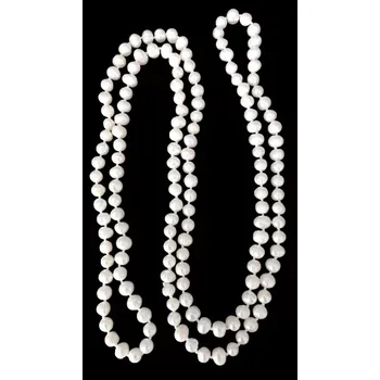 Náhrdelník Říční perly kultivované 70 cm, cca 7x9 mm (velmi pěkné, téměř kulaté)
