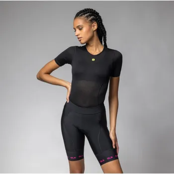 Cyklistické kalhoty ALÉ Cyklistické kalhoty krátké bez laclu - PR-E STRADA 2.0 - černá/růžová XS