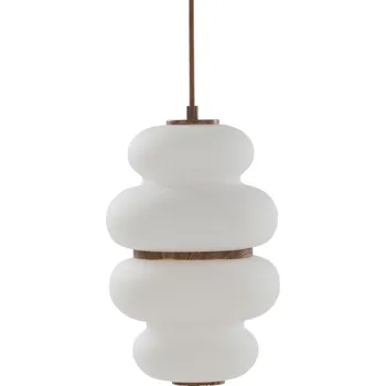 Jotex Opálově bílé skleněné závěsné LED světlo NAJAC 20 cm