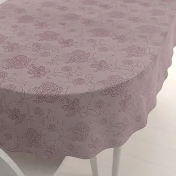 ubrus Teflonový oválný ubrus TF-077 Květované ornamenty na starorůžovém 50x100 cm