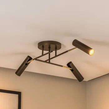 Lampička Luminex Stropní svítidlo Axion, 3 světla, titanová barva, ocel 3 x 8 W LED - Doprava zdarma