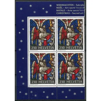 Poštovní známka (2022) MiNr. 2836 ** 4-bl - Švýcarsko - Vánoce, anděl