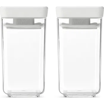 Dóza na potraviny BRABANTIA - Sada obdélníkových dóz - 2x 0,15 l - Světle šedá