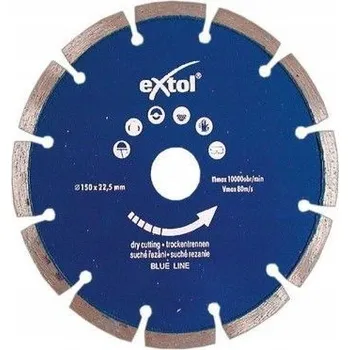 Řezný kotouč Segmentový kotouč Extol Premium Diamond, 180 x 22,2 mm, řezání za sucha