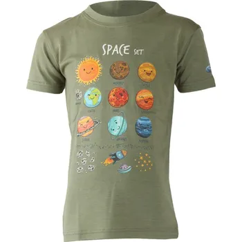 Dětské termoprádlo LUNA dětské merino triko - Zelená 6666 / 120 / Zelená